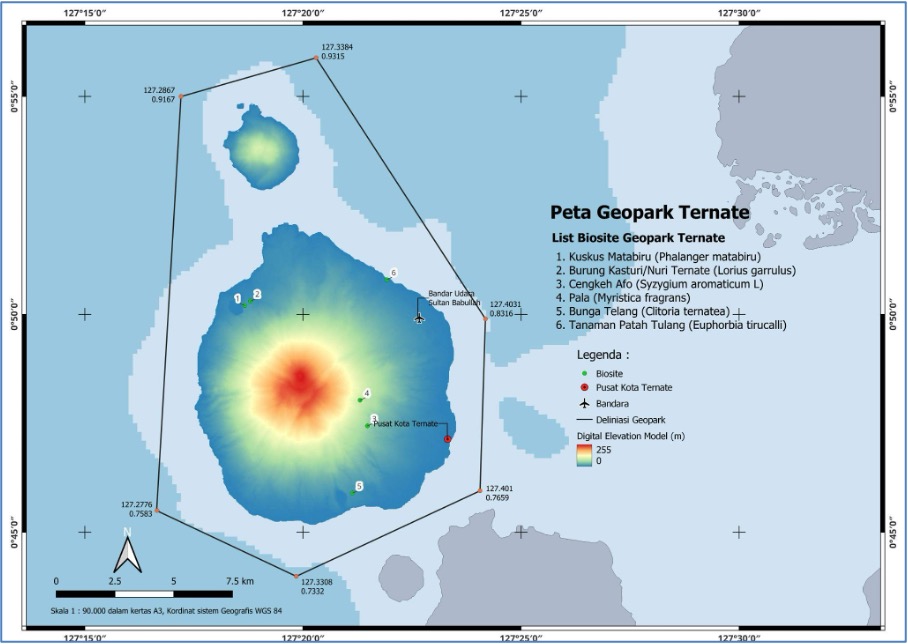 Peta Geopark Ternate